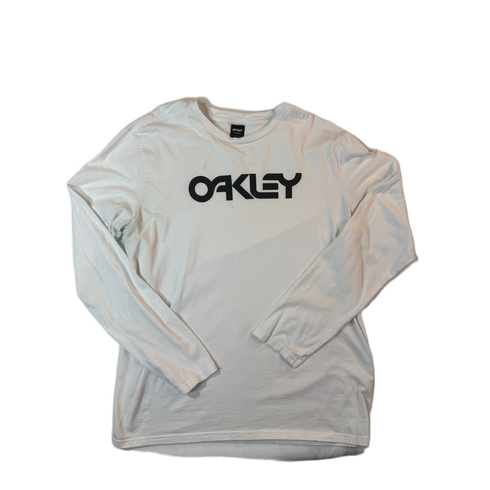 Oakley Mark II 2.0 Tee‎ Shirt Mens 2XL White Spell Out Y2K Surf Skate Streetwear